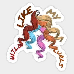 Wild Like My Curls Sticker